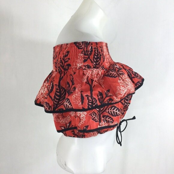 Kopal Printed Off the Shoulder Biji Ruffle Crop - Picture 5 of 8